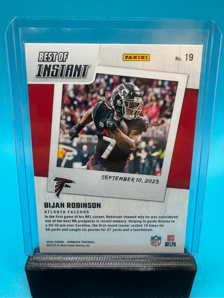 Bijan Robinson Donruss Best Of Panini Instant Atlanta Falcons