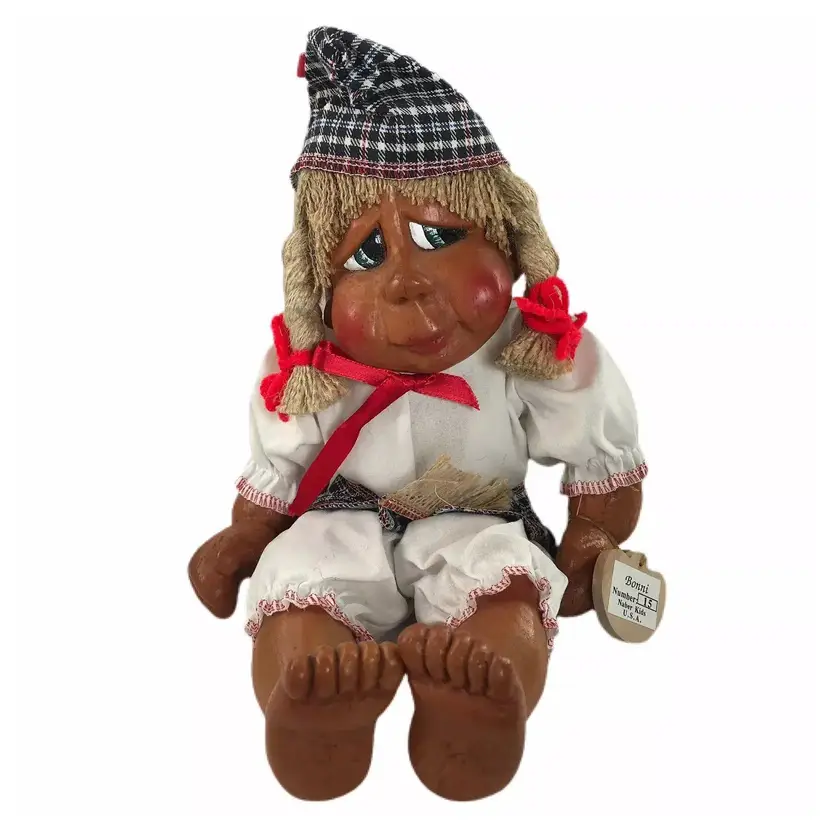 Vintage Wooden Doll Naber Kids Bonni #15 1995 Signed 15" Collectible German Outfit Carved Wood
