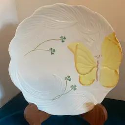 Belleek Summer Yellow Butterfly Charger Plate