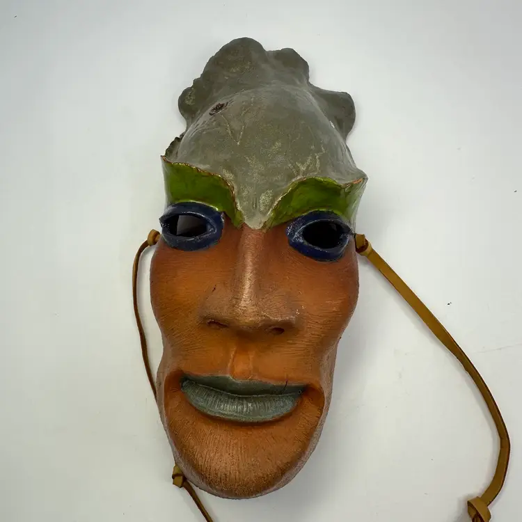 Redware Pottery Wall Mask 6.5”