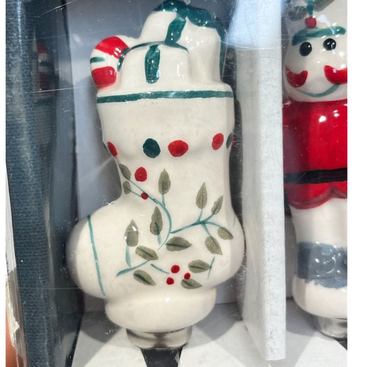 Pfaltzgraff “Winterberry”- Holiday Spreaders- Set of 4 In Original Box- 5.5” Long- Santa, Stocking, Nutcracker, Snowman