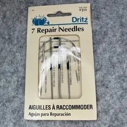 Dritz Brand Repair Needles Pkg Of 7 For Upholstery, Canvas Or Leather New In Package 1994
