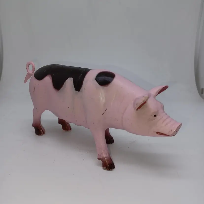 Vintage Ankyo Plastic Pink Pig Figure Cake Topper