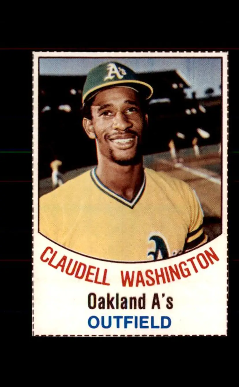 1977 Hostess #86 Claudell Washington - (pk1) - Oakland Athletics