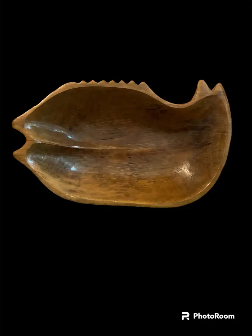 Fish Shaped Wooden Console Bowl