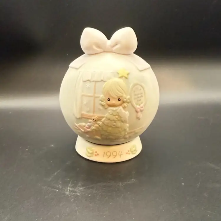 1994 Precious Moments Christmas Ball Ornament “You’re As Pretty As A Christmas Tree”