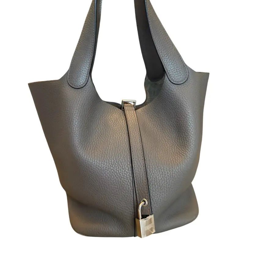 Hermes Gris Meyer Taurillon Picotin 22