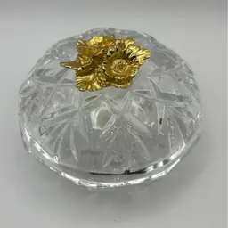 Round Crystal Trinket Box Italy