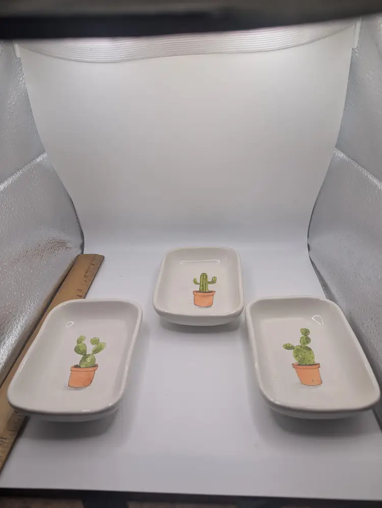 Set Of 3 RAE DUNN by Magenta Cactus Serving Mini Tray Set