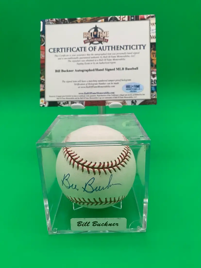 Bill Buckner Autographed Rawlings Major League Baseball w/ COA & Case
