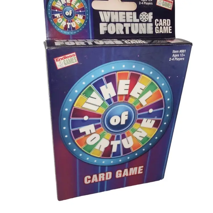 Endless Games Wheel of Fortune Card Game - Faced Paced Competition - Travel Sized Party Game