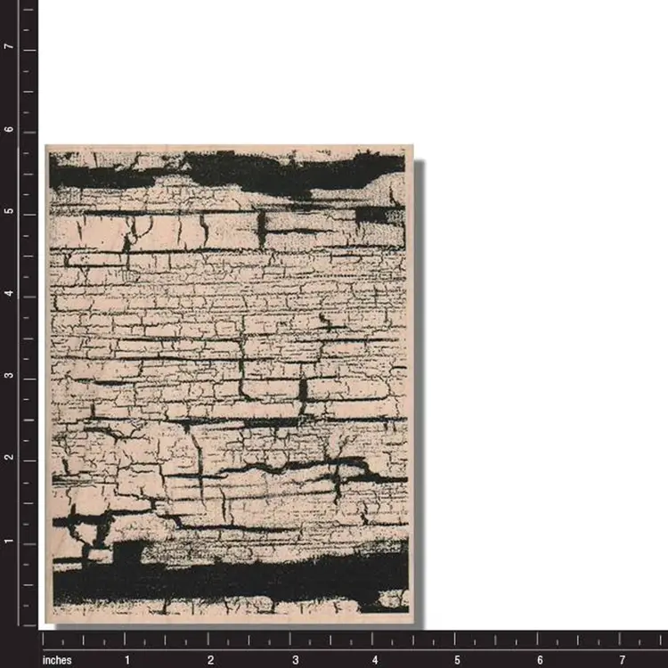 Charred Wood Background Rubber Stamp