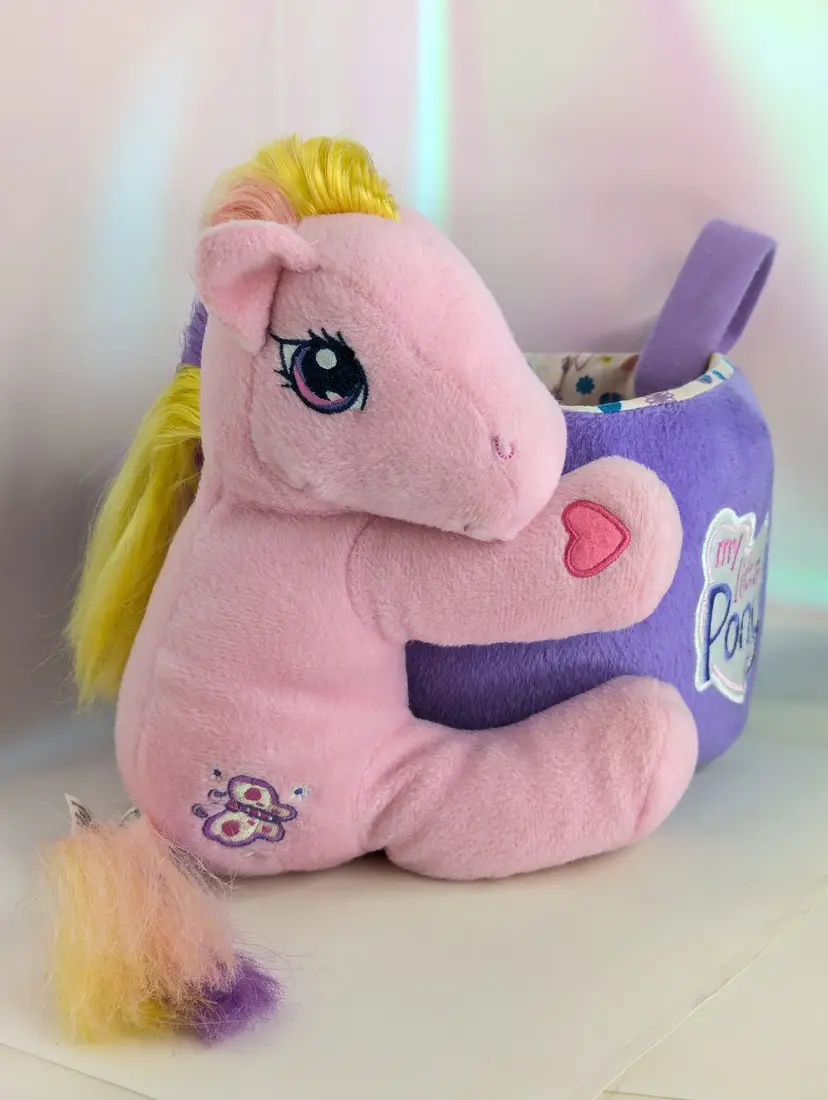 My Little Pony Shutterfly Plush Easter Basket Target 2006 MLP Stuffed Pink Horse G3 Vintage 00s Collectible toys Nostalgic gift