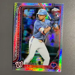 Daylen Lile (Washington Nationals) 2025 Topps Chrome Update Series Rookie Prism Refractor