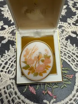 Vintage Trifari Bird & Flowers Brooch