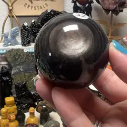 Silver Sheen Obsidian Sphere 51mm #32