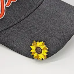 #01 - Fun, Sun Flower Golf Ball Marker with Magnetic Hat Clip