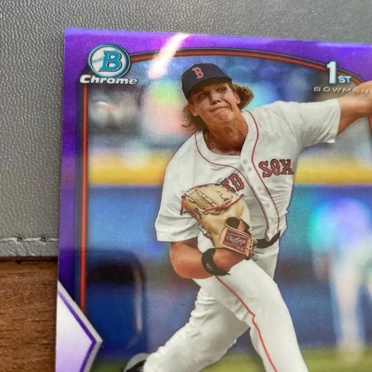 Connelly Early (Boston Red Sox) 2023 1st Bowman Chrome Purple /250 - Note Small Dent