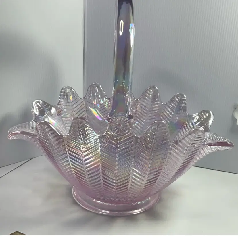 Smith Pink Luster Feather Basket