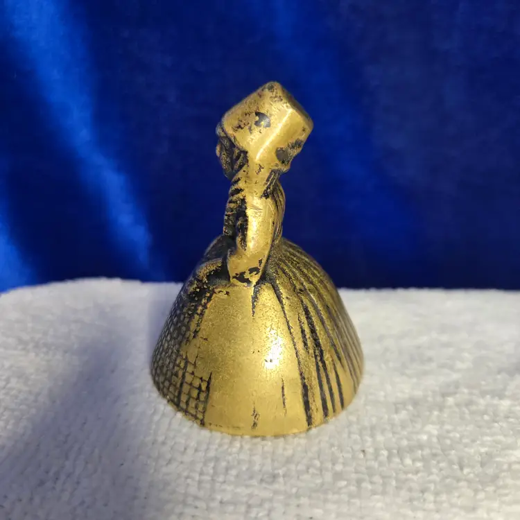 191  Brass Crinoline Lady Bell VTG Solid Brass Detailed England Stamped