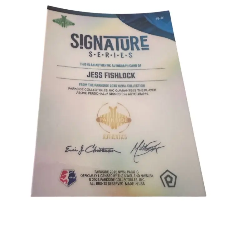 Jess Fishlock 2025 NWSL Parkside Pacific Signature Series