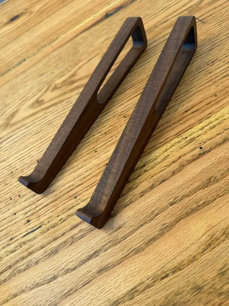 Ergonomic Black Walnut Laptop Stand Risers (2)