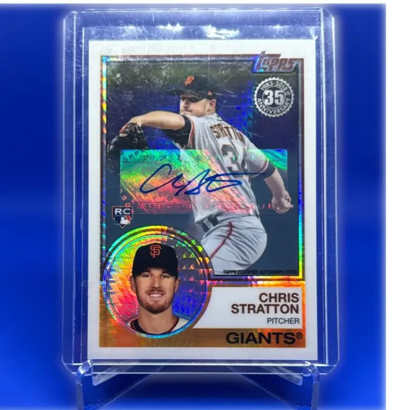 2018 Topps Update Silver Pack Chris Stratton RC Prism Auto /99 San Francisco Giants