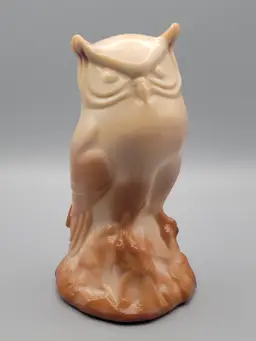 Fenton Caramel Slag Glass Owl Figurine