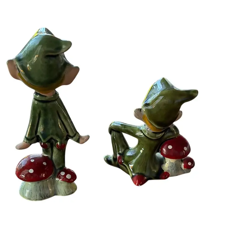 Lefton Christmas Pixie Pair