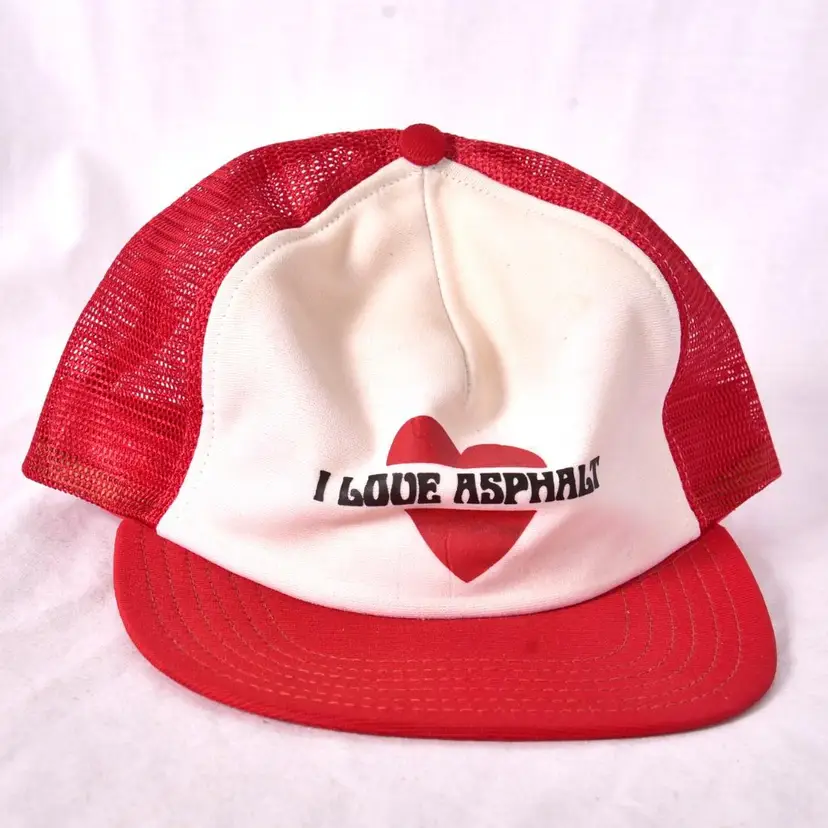 I Love Asphalt Trucker Mesh Snap Back USA RAW Ball Cap