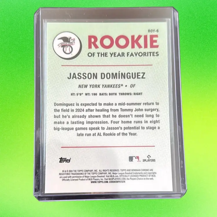 2024 Bowman Rookie of the Year Favorites-Jasson Dominguez RC - New York Yankees