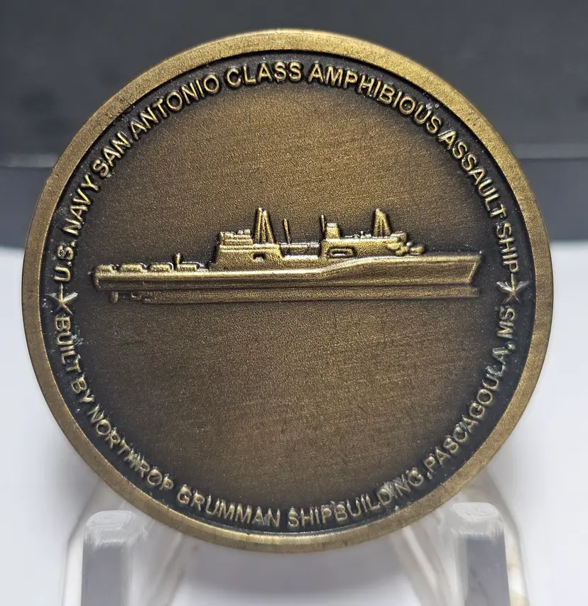 USN San Antonio LPD22 Christened 12 June 2010 Northrop Grumman Challenge Coin