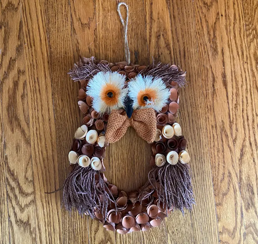 Owl door wreath