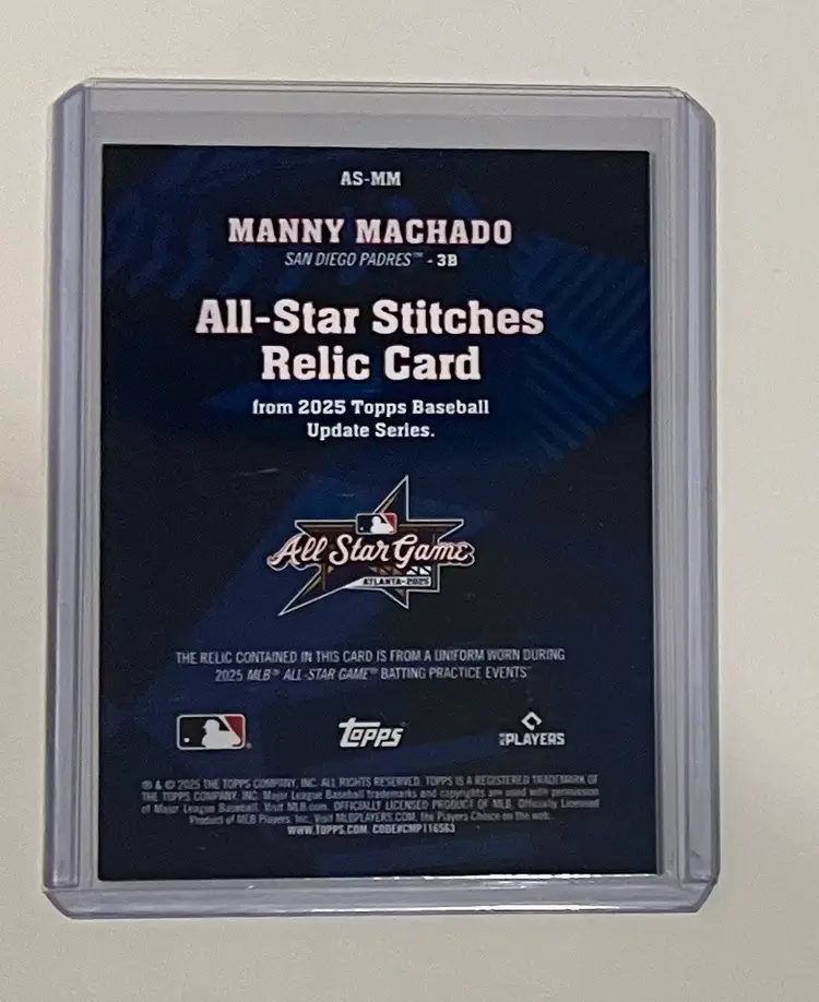 Manny Machado All Star Stitches San Diego Padres