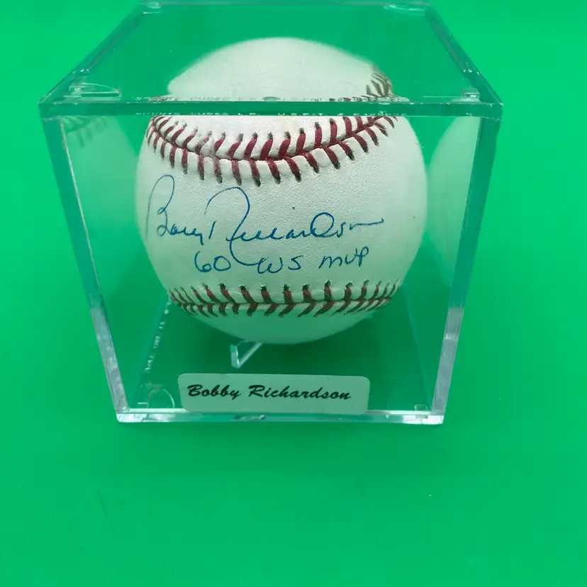 Bobby Richardson 60 WS MVP Autographed Major League Baseball w/ Case