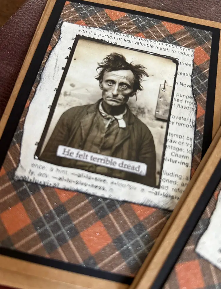 Halloween Cards For Adults Creepy Vintage Photos Collage Mixed Media