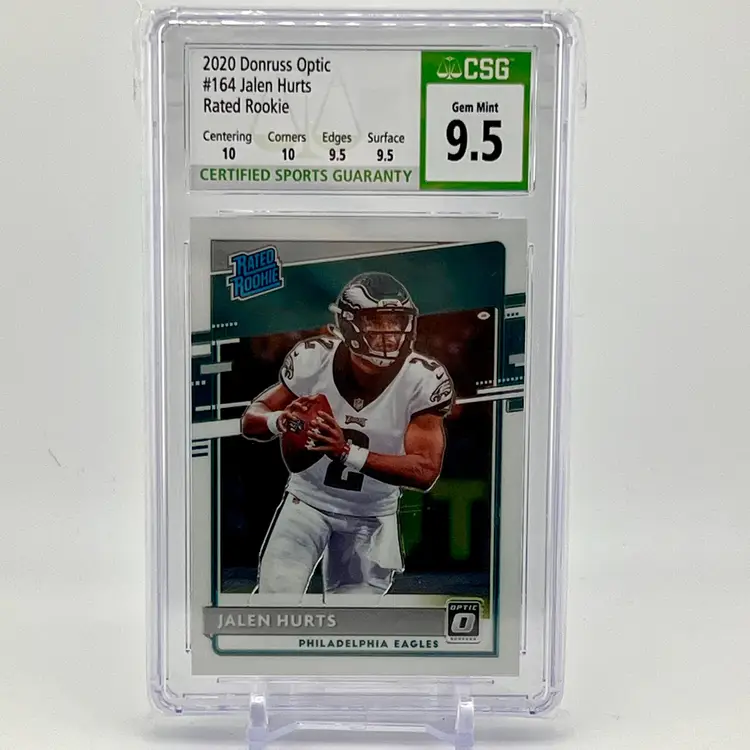 2020 Panini Donruss Optic Jalen Hurts RC #164 RR Eagles CSG 9.5 Crossover Potential!!!