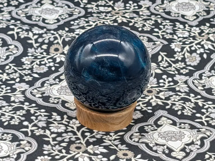 3 1/4 Inch Night Sky Hybrid Sphere/Ball With Stand