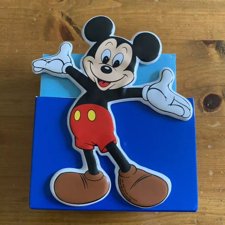 Mickey Mouse Notepad Holder Blue Plastic Retro 90s