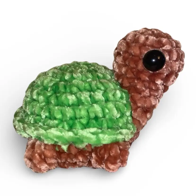 Crocheted Turtle 5 1/8” X 4”