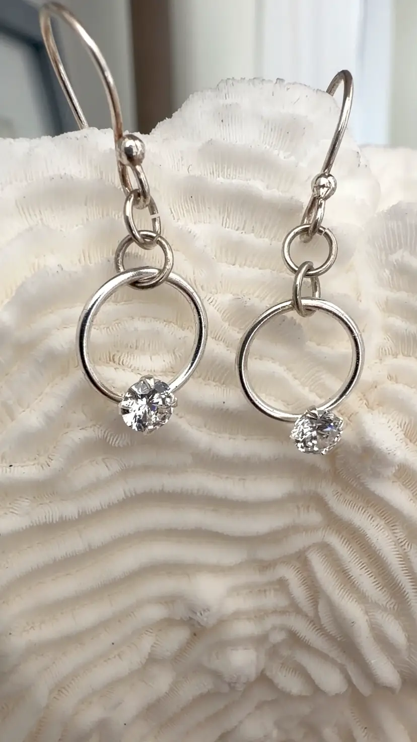 Circle Of Love Hoop Earring With CZ