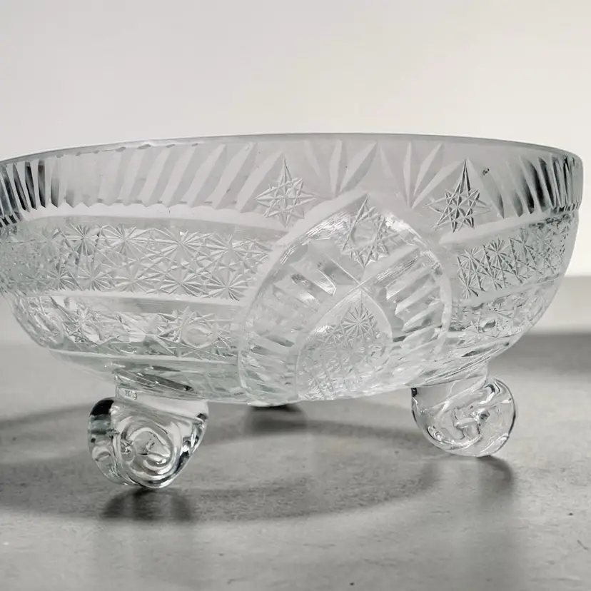 Gorgeous Vintage Anna Hutte-Bleikristall Petit Lead Crystal Bowl Made In Germany