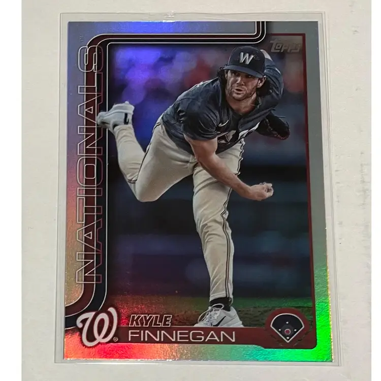 Kyle Finnegan Rainbow Foil Washington Nationals