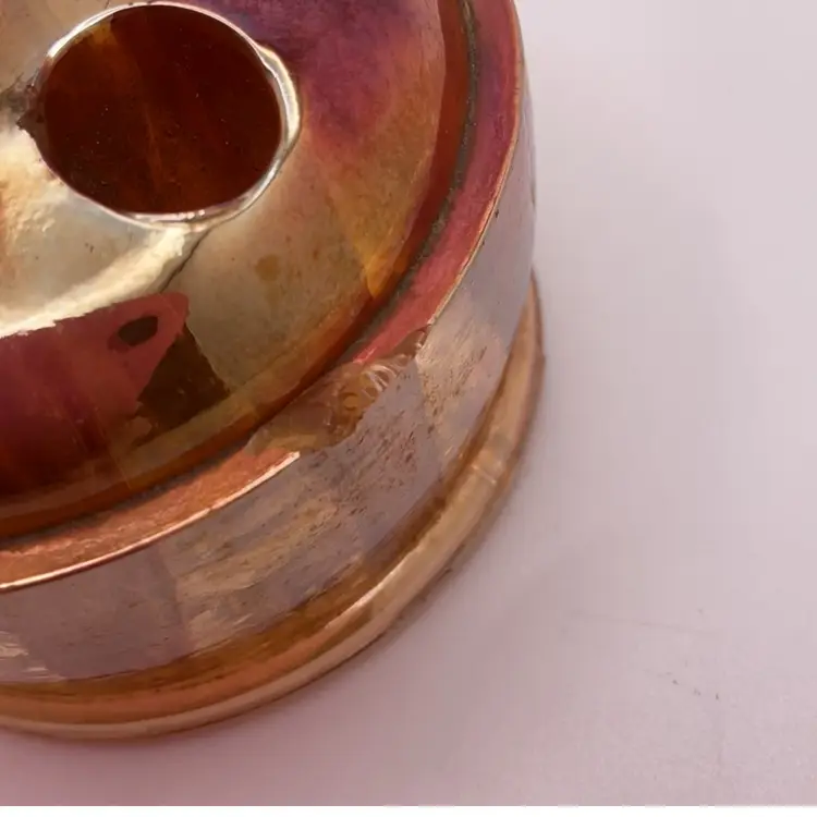 POW2 VTG Iridescent Glass Flower Frog 2.25”D