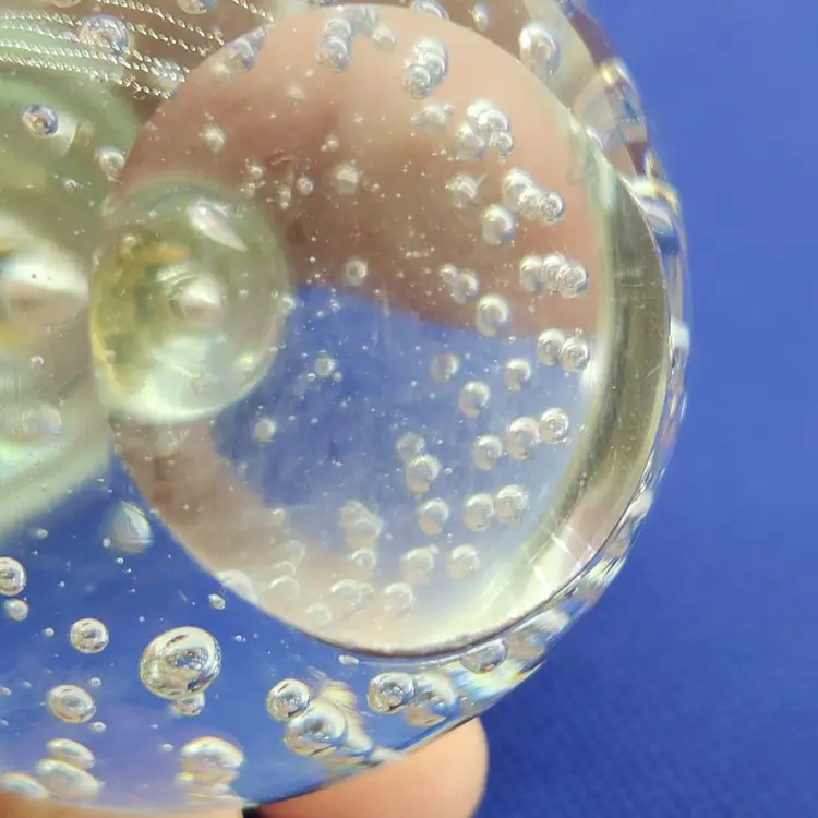 Vintage Silvestri Glass Bullicante Apple Paperweight