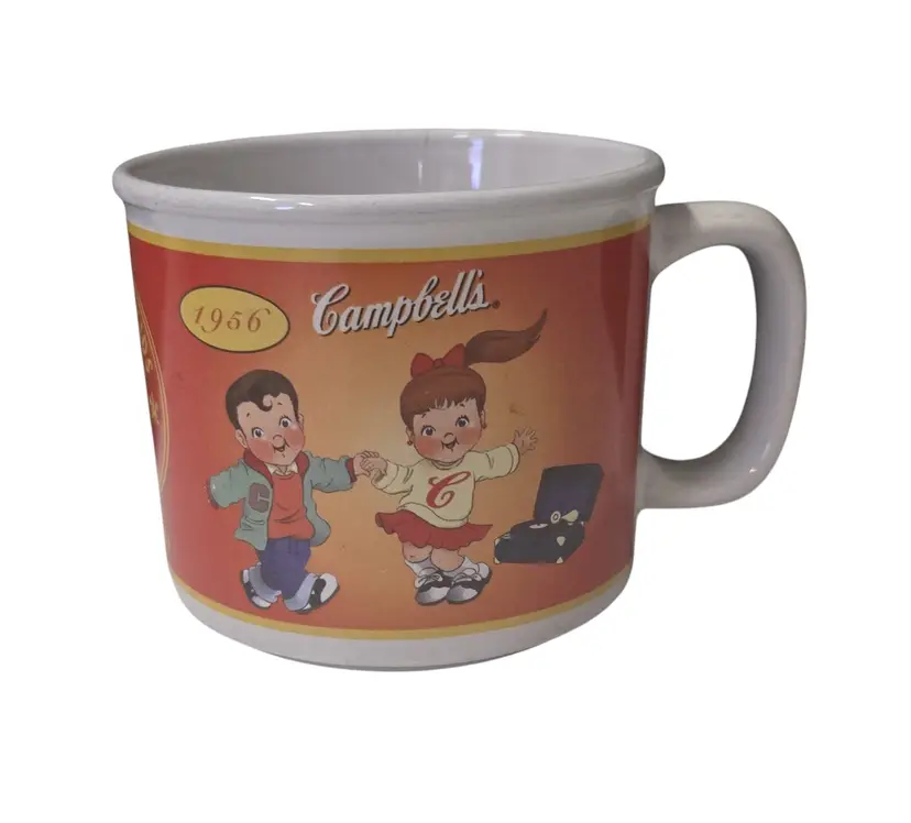 Campbell's Kids Soup Bowl Cup Mug 100 Years Armed Force Flag & Dancing