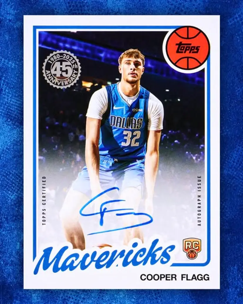 2025 Topps Cooper Flagg RC AUTO Mavericks Rookie Card
