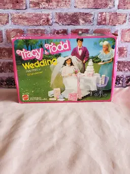 Vintage 1983 Mattel Tracy & Todd Wedding Play Paks Set, No. 4936. NOS