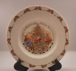Merry Christmas from Bunnykins Collector Plate 8" EUC