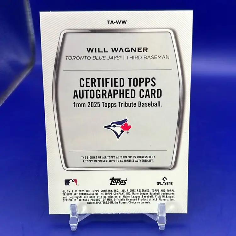 Will Wagner 2025 Topps Tribute Auto /150 Toronto Blue Jays